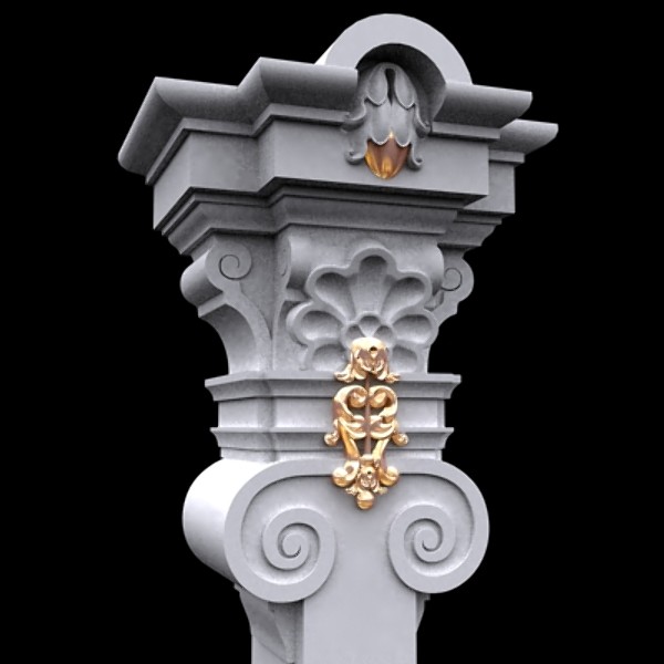 3ds max classic colum column exterior - Exterior column by VizArtOnline