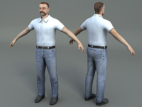 maya ready casual character - Man01 by Pinelas