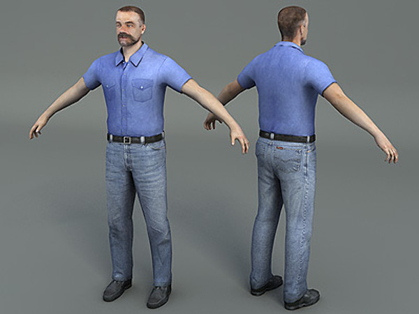 maya ready casual character - Man01 by Pinelas