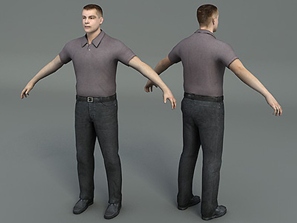 maya ready casual character - Man01 by Pinelas