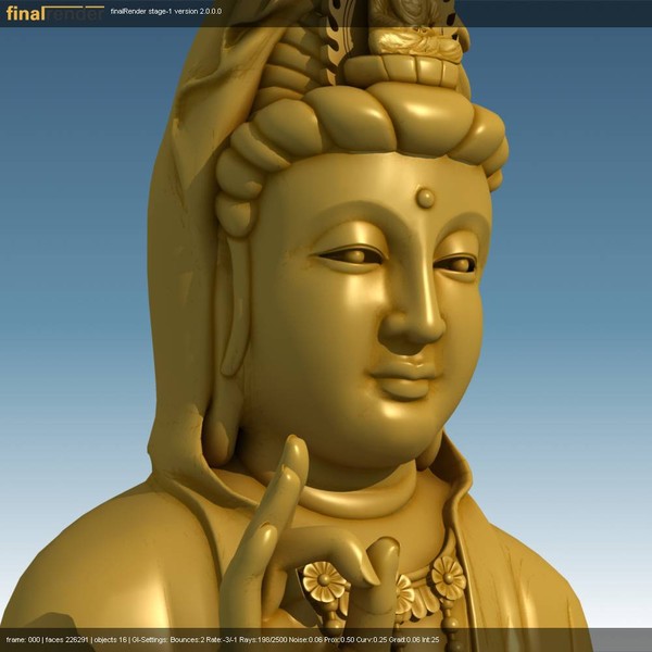 3d model bodhisattva buddha statue - Kwan yin Bodhisattva (Buddha) statue by VirtualWax