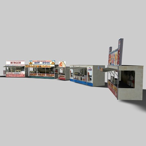 fast food shops 3d max - Fast Food Shops by NesAn Studio