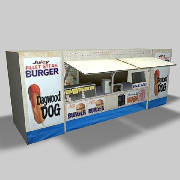 fast food shops 3d max - Fast Food Shops by NesAn Studio