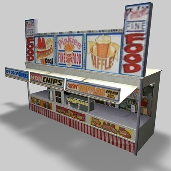 fast food shops 3d max - Fast Food Shops by NesAn Studio