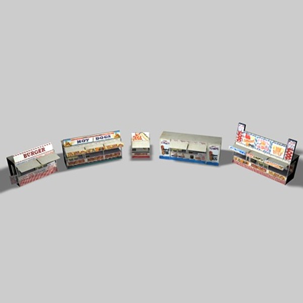 fast food shops 3d max - Fast Food Shops by NesAn Studio