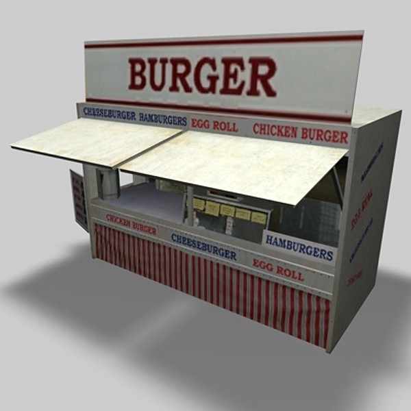 fast food shops 3d max - Fast Food Shops by NesAn Studio