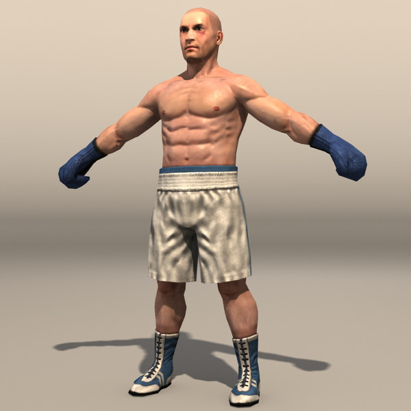 3d model boxer man athlete - boxer 02 by ozgur saral