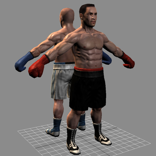 3d model boxer man athlete - boxer 02 by ozgur saral