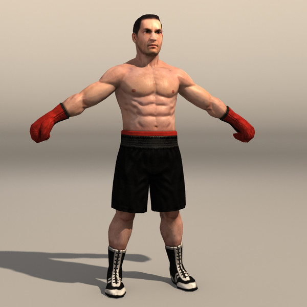 3d model boxer man athlete - boxer 02 by ozgur saral