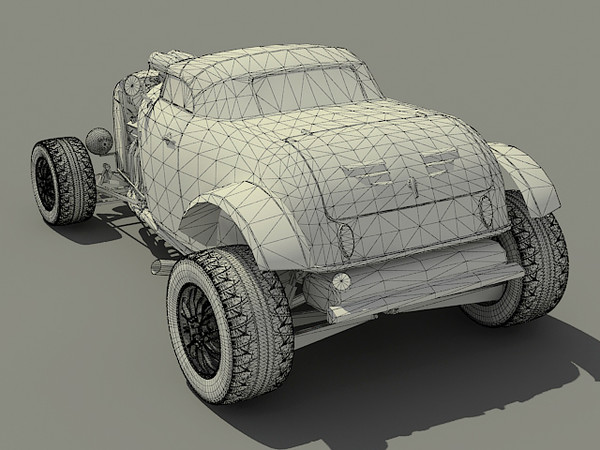 hot rod 3d model - Hot Rod by fabelar