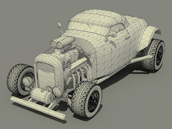 hot rod 3d model - Hot Rod by fabelar