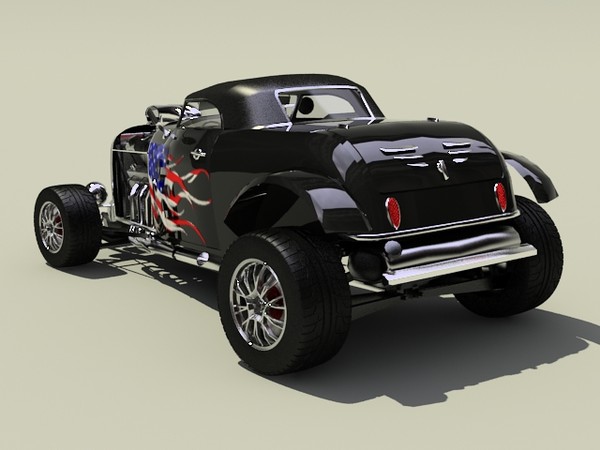 hot rod 3d model - Hot Rod by fabelar