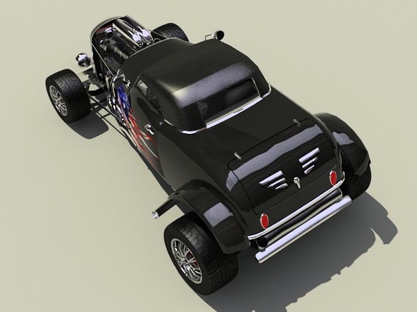 hot rod 3d model - Hot Rod by fabelar