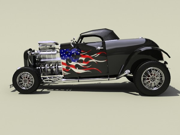 hot rod 3d model - Hot Rod by fabelar
