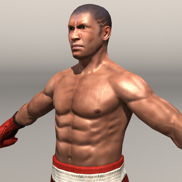3d boxer man athlete model - boxer 01 by ozgur saral