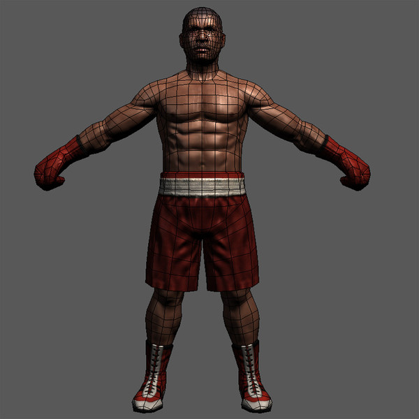 3d boxer man athlete model - boxer 01 by ozgur saral