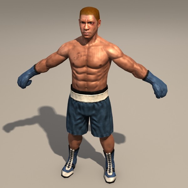 3d boxer man athlete model - boxer 01 by ozgur saral