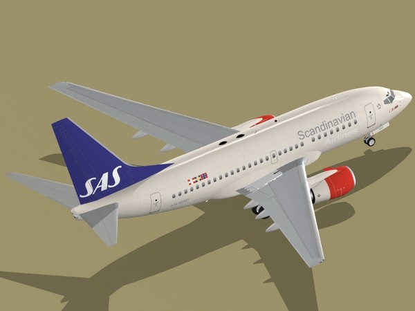b 737-600 3d model - B 737-600 SAS by PedroFaut