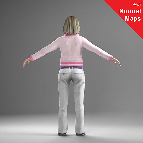 axyz character 3d model - CGirl0005-CS by axyzdesign