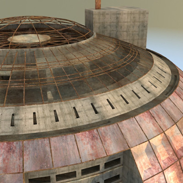 sci fi futuristic building max - Ruined Derelict Building 08... by 3D_Multimedia