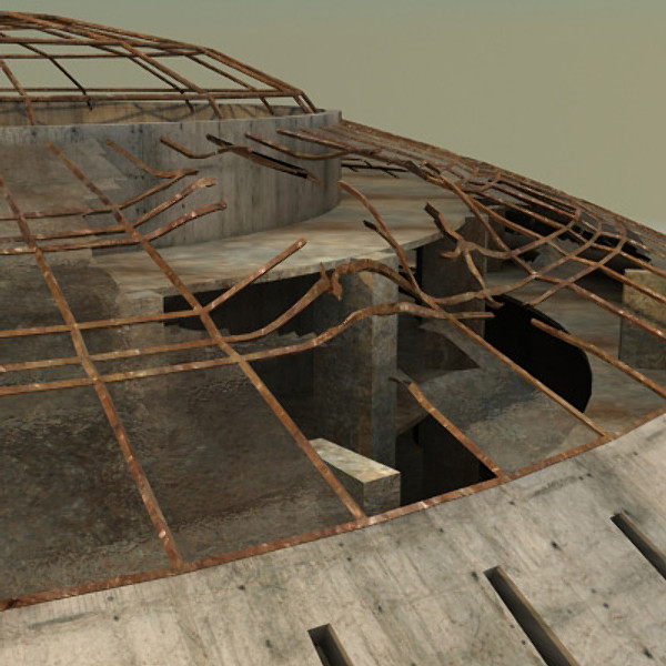 sci fi futuristic building max - Ruined Derelict Building 08... by 3D_Multimedia