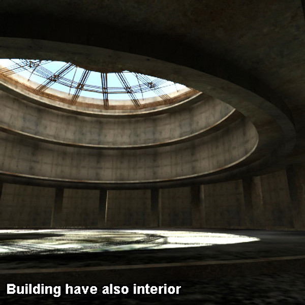 sci fi futuristic building max - Ruined Derelict Building 08... by 3D_Multimedia