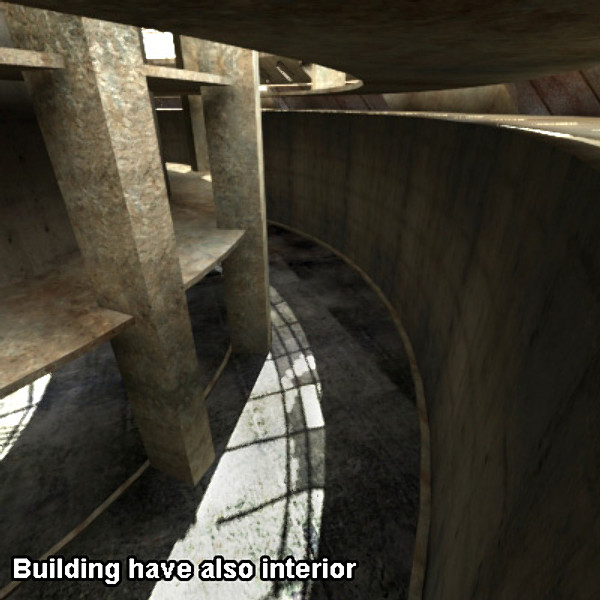 sci fi futuristic building max - Ruined Derelict Building 08... by 3D_Multimedia