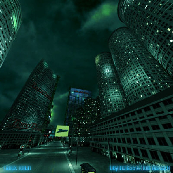 3d max street night illumination - Night Street by HalukTorun