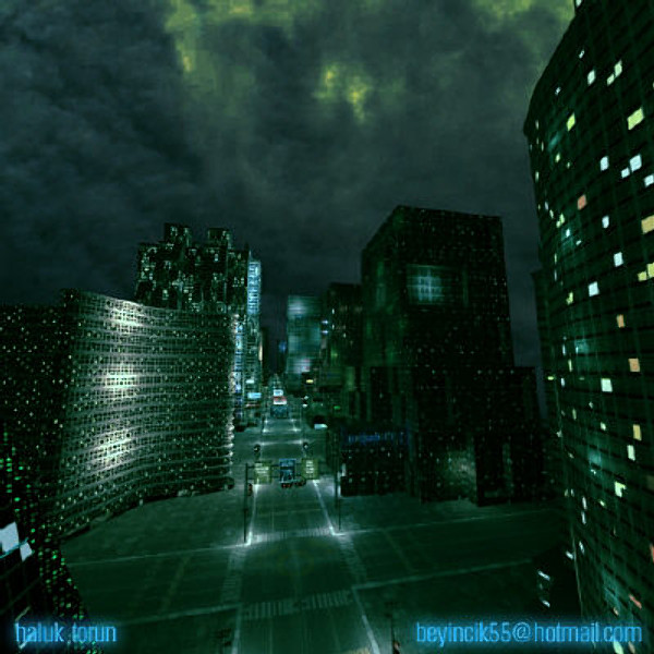 3d max street night illumination - Night Street by HalukTorun
