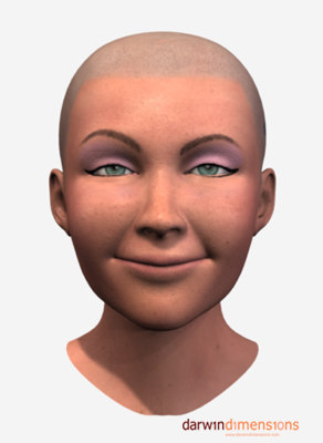 3d model head facials expressions - TurboHead4.zip by Darwin Dimensions