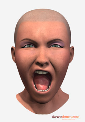 3d model head facials expressions - TurboHead4.zip by Darwin Dimensions