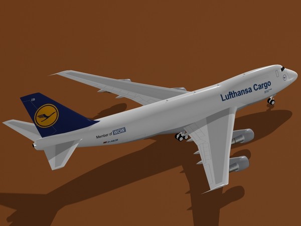 3d model b 747-200 f lufthansa - B 747-200 F Lufthansa Cargo by PedroFaut