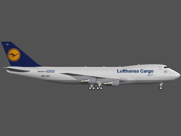 3d model b 747-200 f lufthansa - B 747-200 F Lufthansa Cargo by PedroFaut