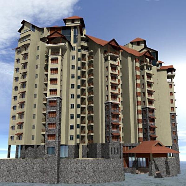 3d model of rise condominium - apart3.zip by thinice