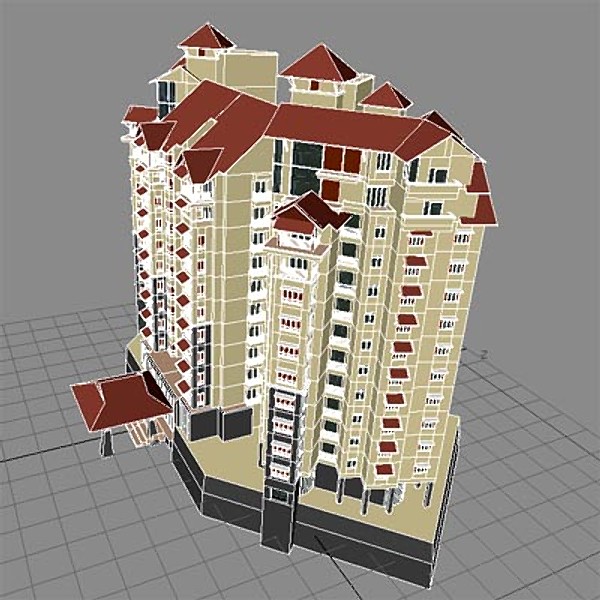3d model of rise condominium - apart3.zip by thinice