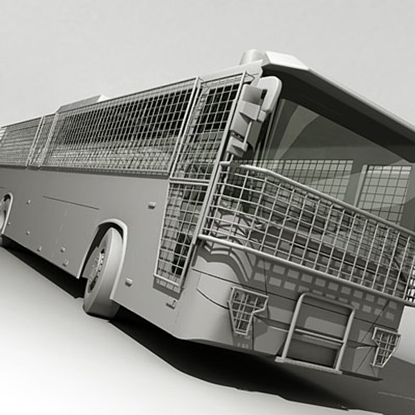 bus armored 3d 3ds - Armored Bus by QLEE