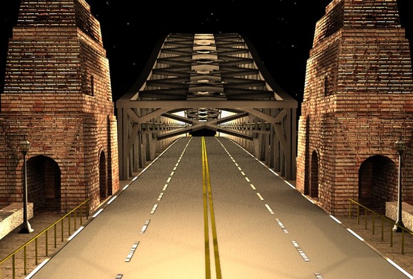bridge scene city c4d - Bridge Scene by MattTrout