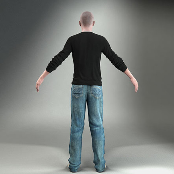 body rigged skin 3d model - CMan0005-HD2-CS... by axyzdesign