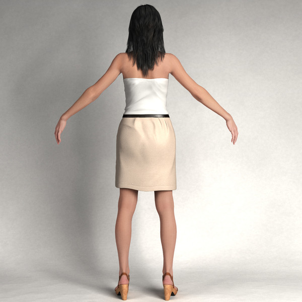 hd digital double 3d model - CWom0001-HD2-CS by axyzdesign