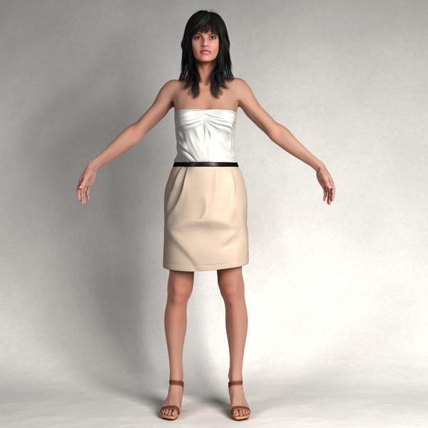 hd digital double 3d model - CWom0001-HD2-CS by axyzdesign