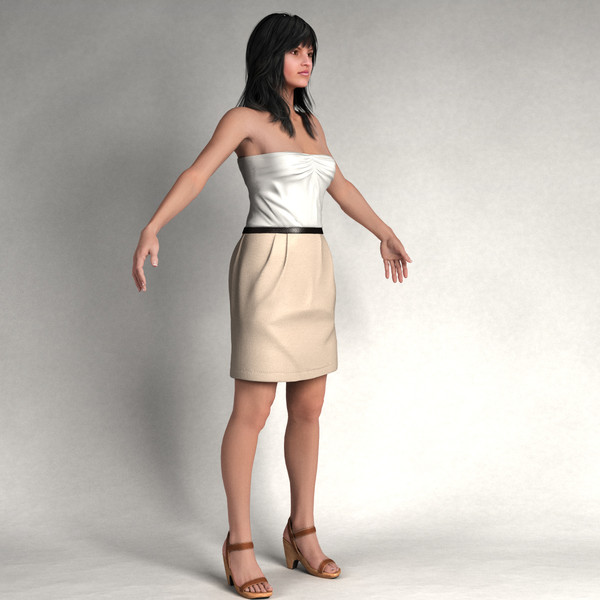hd digital double 3d model - CWom0001-HD2-CS by axyzdesign