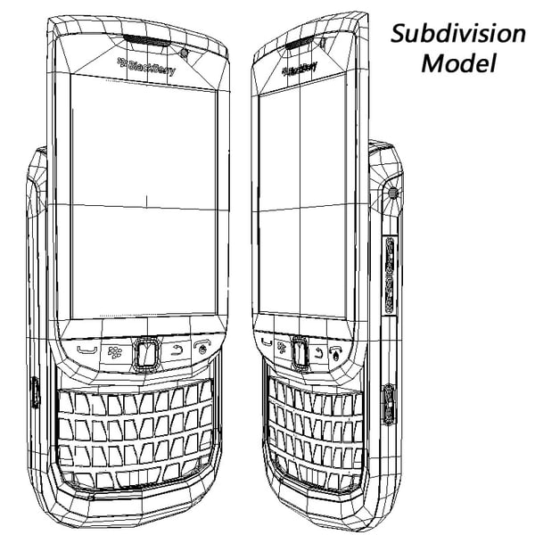 blackberry torch 9800 3d max - Blackberry Torch 9800 by sweiry_tv