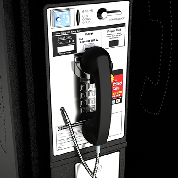public phone 3d model - Public phone by coboide