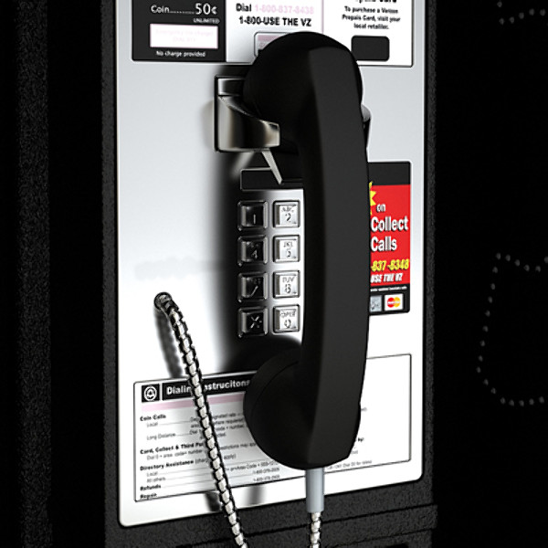 public phone 3d model - Public phone by coboide