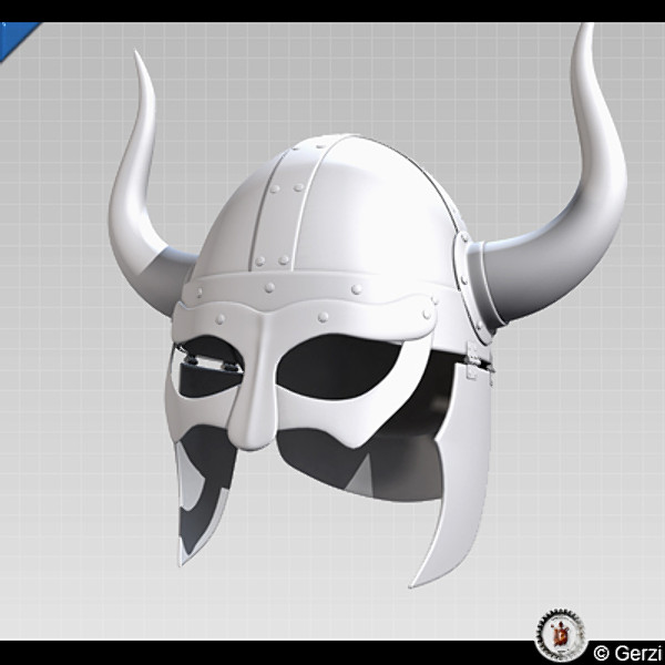 viking horned helmet 3d max - Viking Horned Helmet by Gerzi 3D ART
