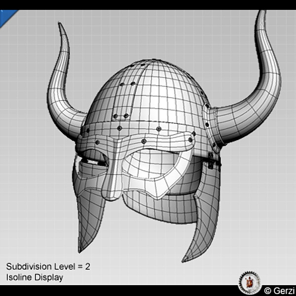 viking horned helmet 3d max - Viking Horned Helmet by Gerzi 3D ART