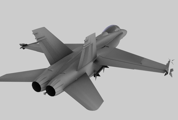 3ds f18 fighter - F18 Fighter Plane by MattTrout