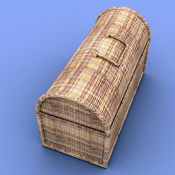 wicker basket 3d model - Basket by scripter