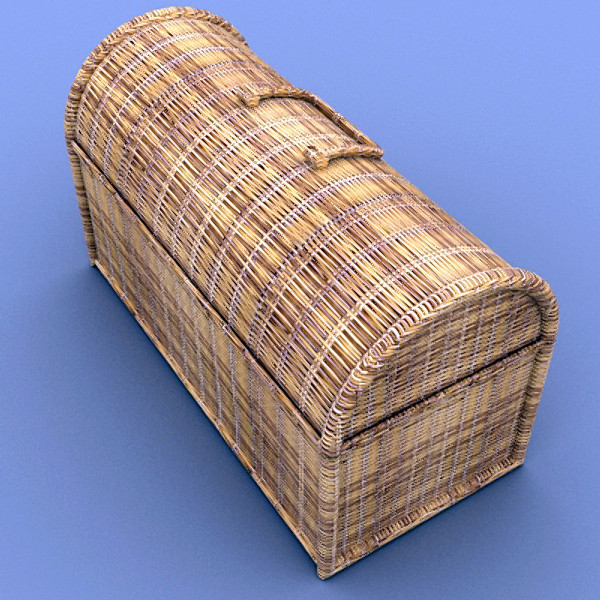 wicker basket 3d model - Basket by scripter