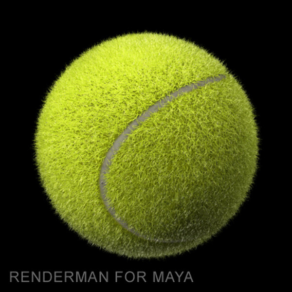 ma tennis ball furry fur renderman - Tennis ball - furry... by PROTOCG